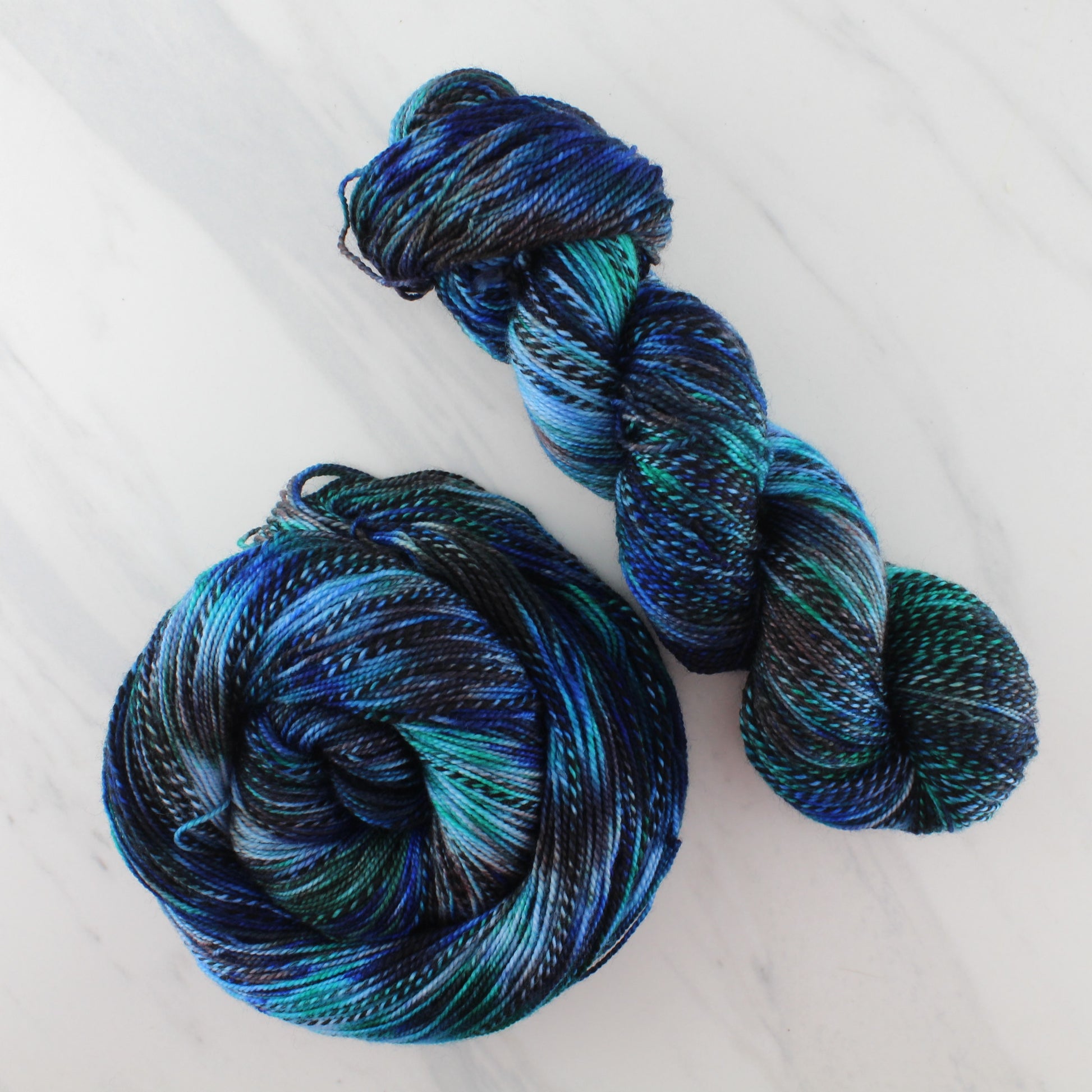 PEACOCK EYES on Stained Glass Sock - Indie-Dyed Yarn - Purple Lamb