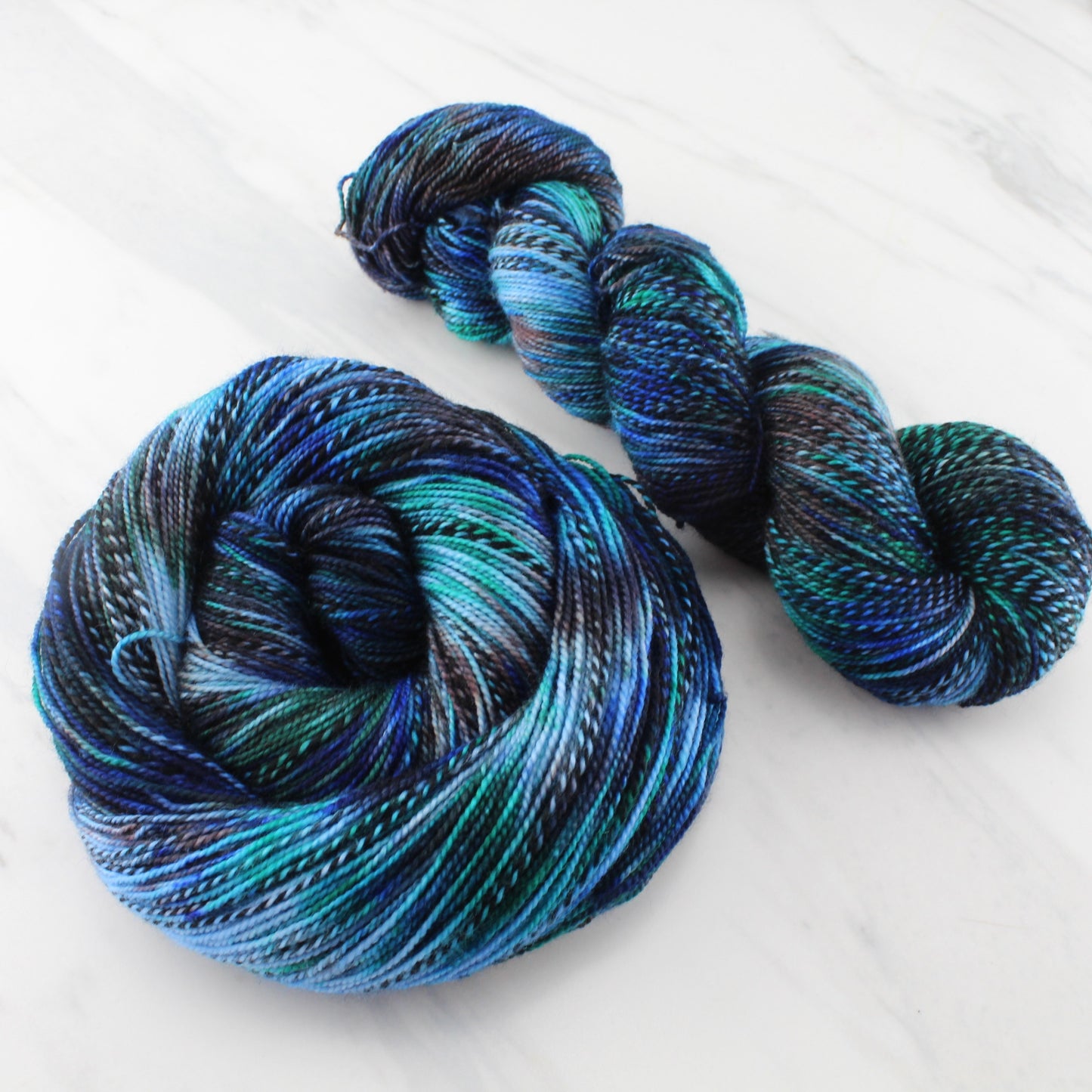 PEACOCK EYES on Stained Glass Sock - Indie-Dyed Yarn