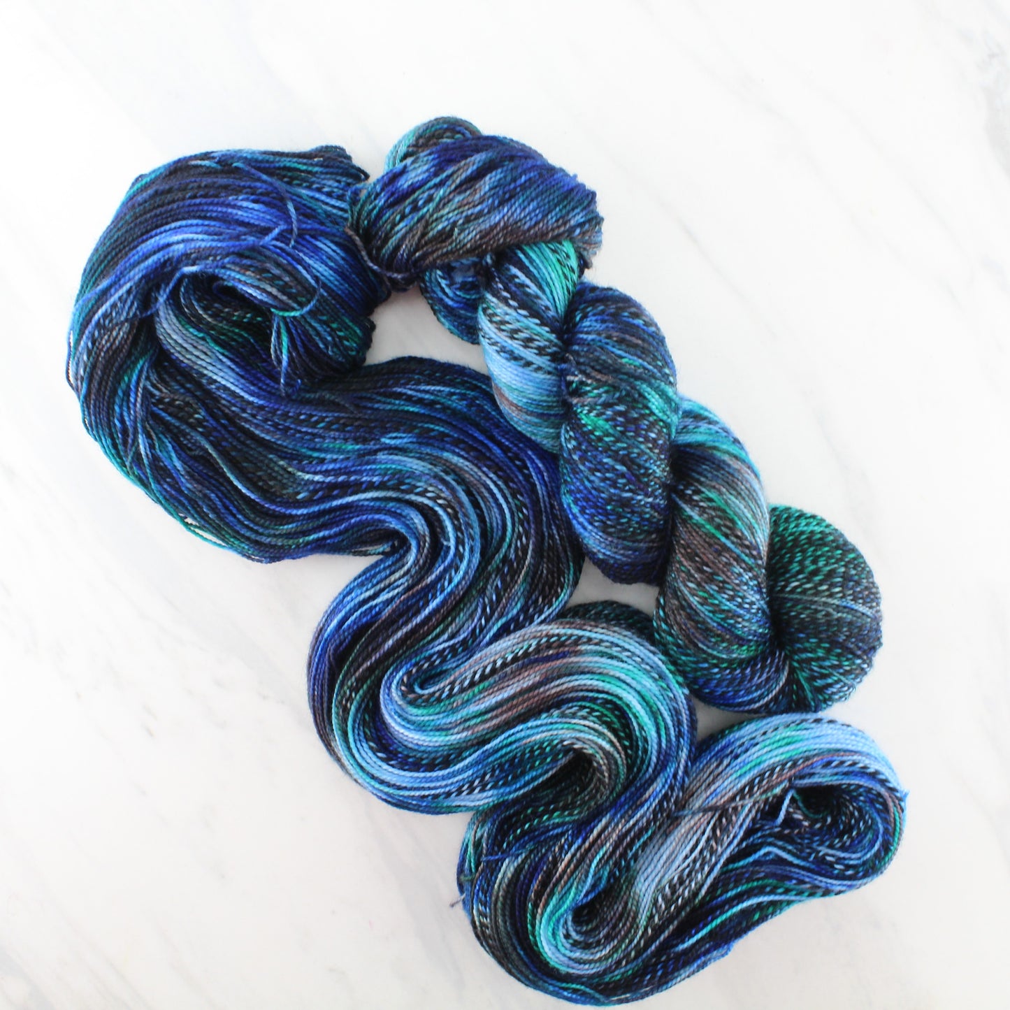 PEACOCK EYES on Stained Glass Sock - Indie-Dyed Yarn