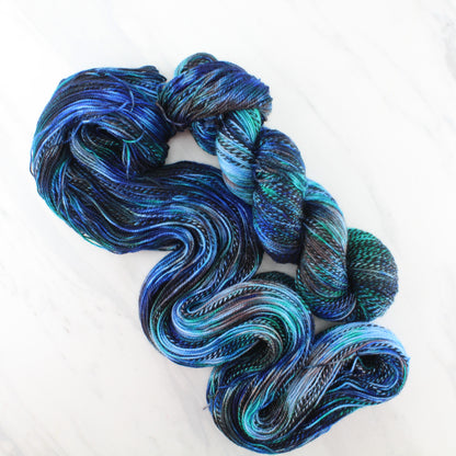 PEACOCK EYES on Stained Glass Sock - Indie-Dyed Yarn