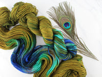 PEACOCK FEATHERS Indie-Dyed Yarn on Squoosh DK