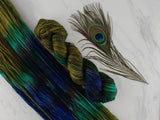 PEACOCK FEATHERS on Stained Glass Sock