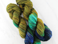 PEACOCK FEATHERS on Stained Glass Sock