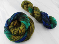 PEACOCK FEATHERS on Stained Glass Sock