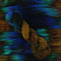 PEACOCK FEATHERS on Stained Glass Sock