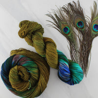 PEACOCK FEATHERS on Sock Perfection