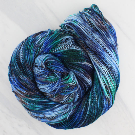 PEACOCK EYES on Stained Glass Sock - Indie-Dyed Yarn