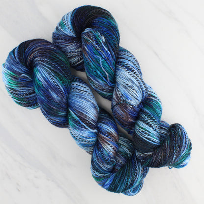 PEACOCK EYES on Stained Glass Sock - Indie-Dyed Yarn