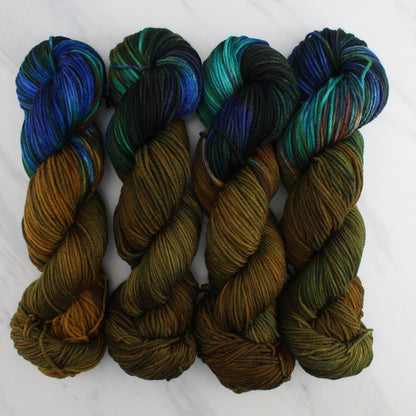 PEACOCK FEATHERS Indie-Dyed Yarn on Squoosh DK