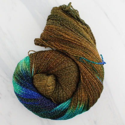 PEACOCK FEATHERS on Twinkle Sock - Assigned-Pooling Colorway