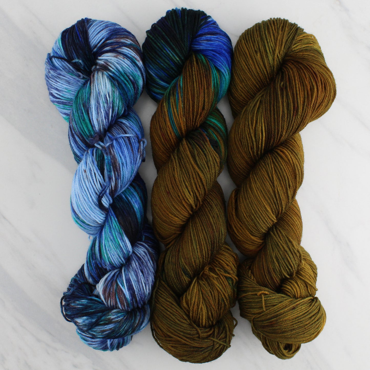 PEACOCK GREEN Hand Dyed on Sock Perfection - Tonal Yarn