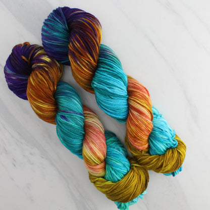 PENELOPE Hand Dyed on Squoosh DK - Block Variegated Colorway - Odyssey Collection