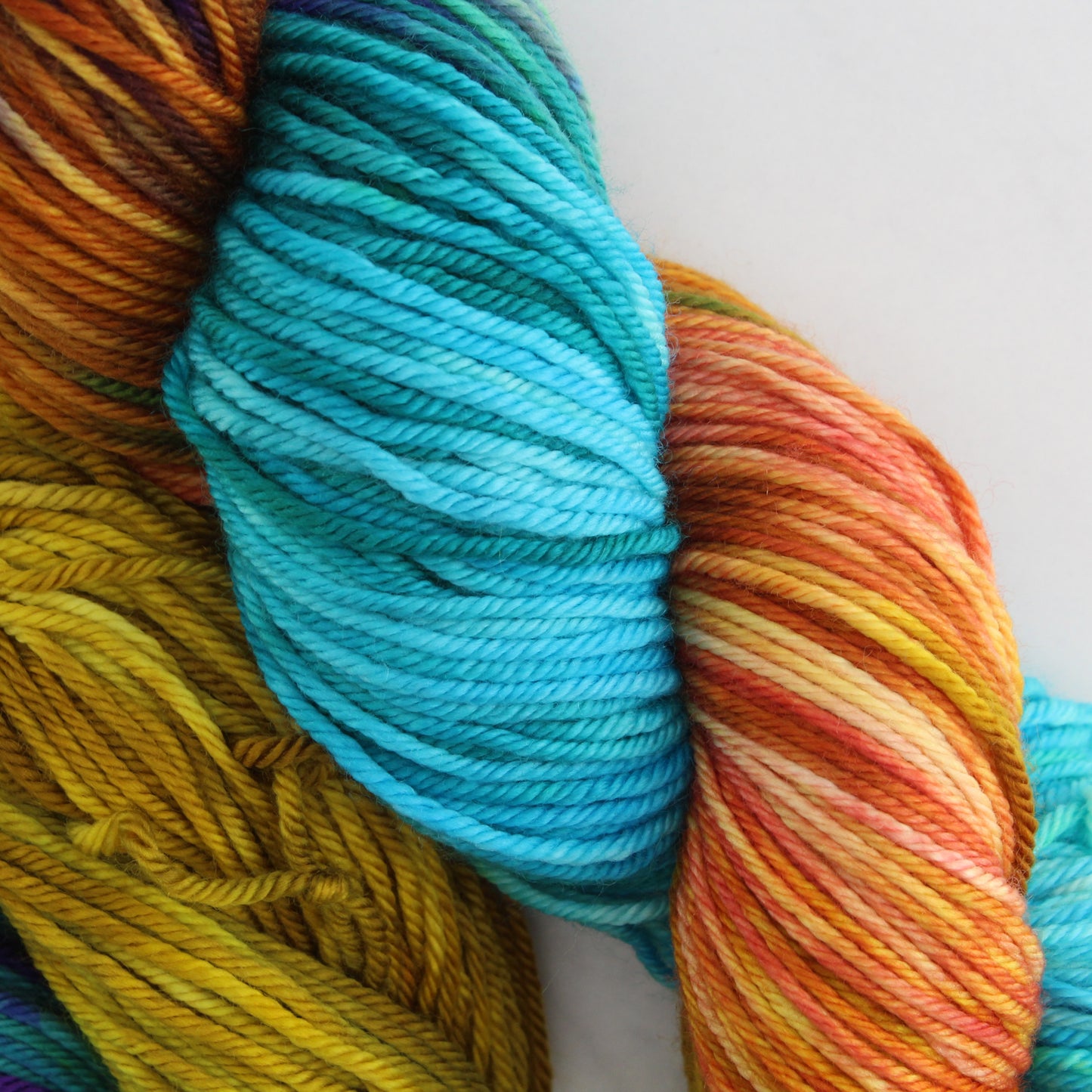 PENELOPE Hand Dyed on Squoosh DK - Block Variegated Colorway - Odyssey Collection