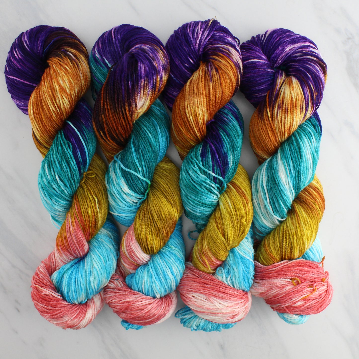 Odyssey Collection - PENELOPE Hand Dyed on Sock Perfection - Block Variegated Yarn