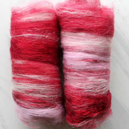 PEPPERMINT Art Batt for Spinning and Felting - Purple Lamb