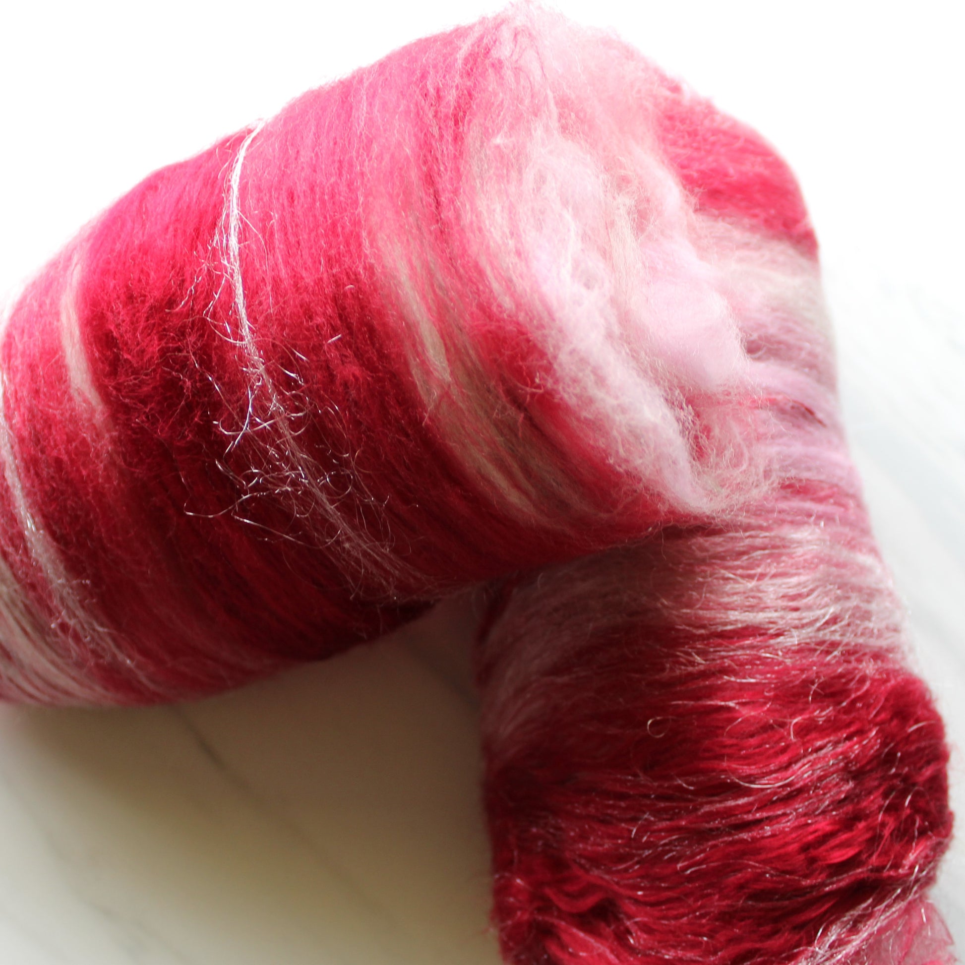 PEPPERMINT Art Batt for Spinning and Felting - Purple Lamb