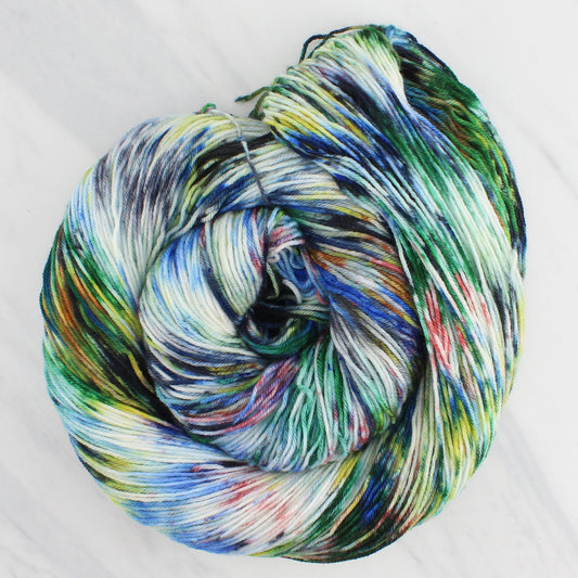 PICASSO'S MEDITERRANEAN LANDSCAPE on Sock Perfection - Hand-Dyed Yarn
