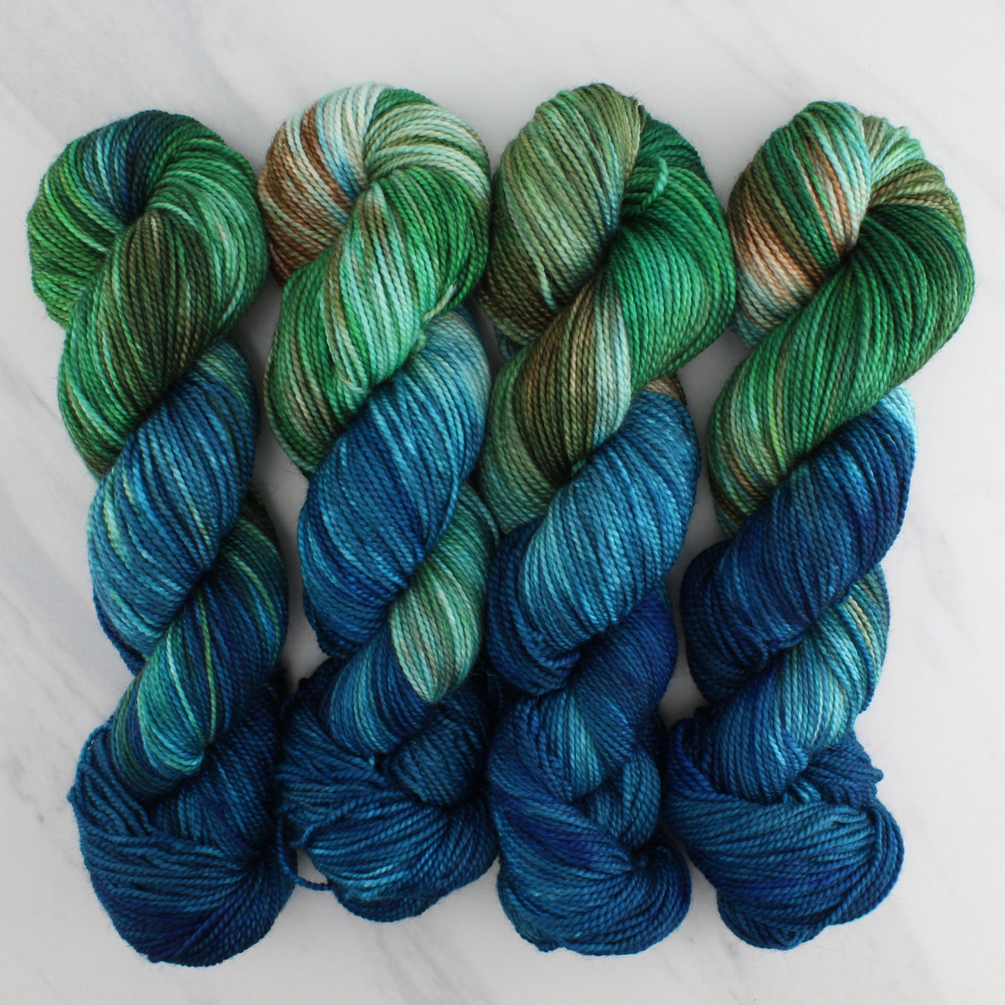 PLANET EARTH Hand Dyed on Buttery Soft DK - Block Variegated Yarn