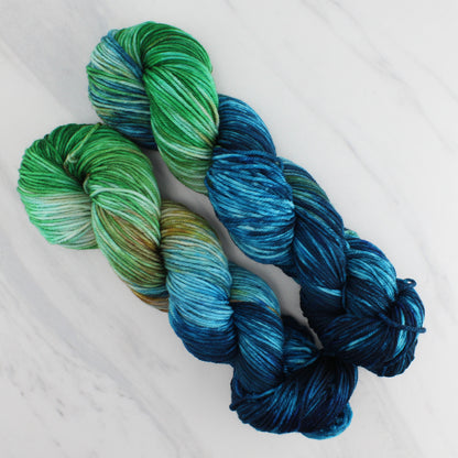PLANET EARTH Hand Dyed on Squoosh DK - Block Variegated Colorway