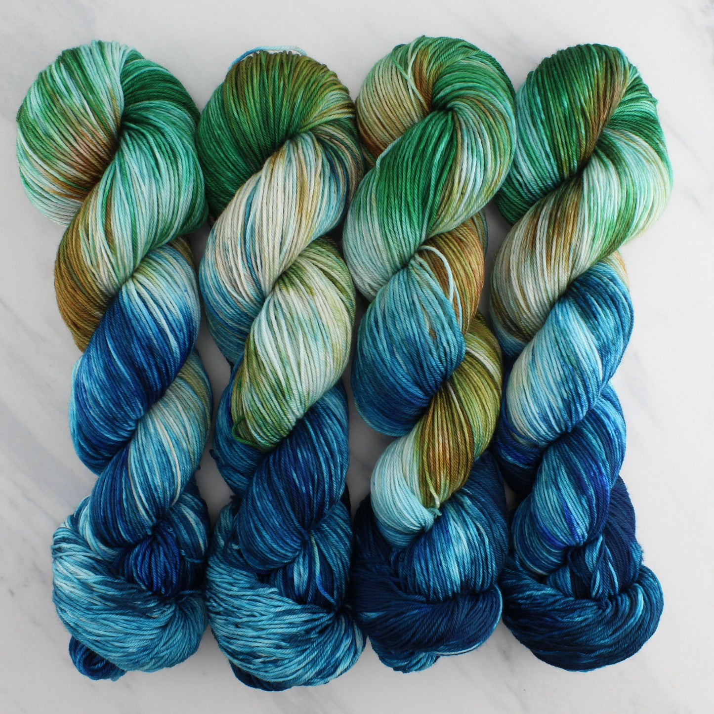 PLANET EARTH Hand Dyed on Sock Perfection - Block Variegated Palindrome Colorway