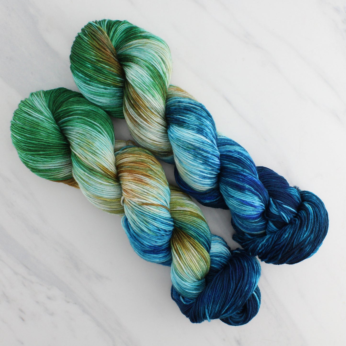 PLANET EARTH Hand Dyed on Sock Perfection - Block Variegated Palindrome Colorway