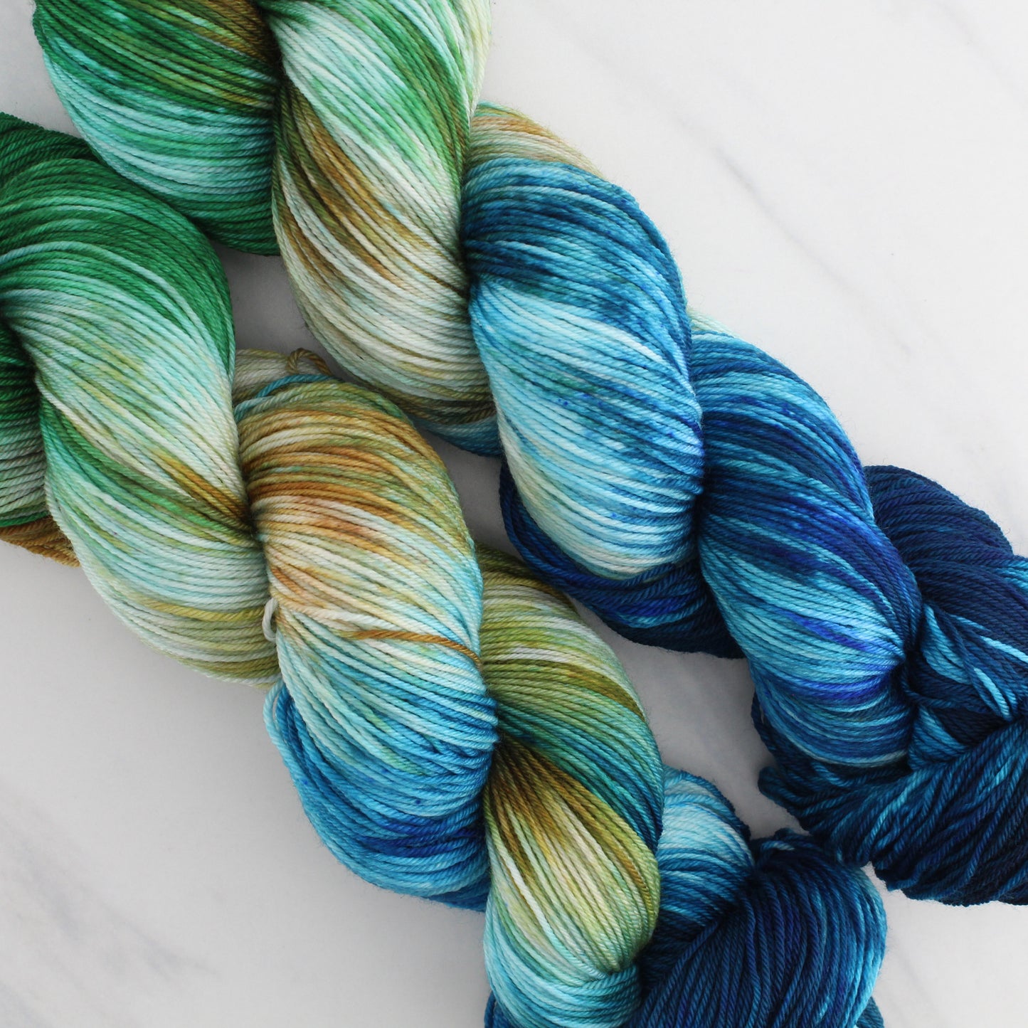 PLANET EARTH Hand Dyed on Sock Perfection - Block Variegated Palindrome Colorway