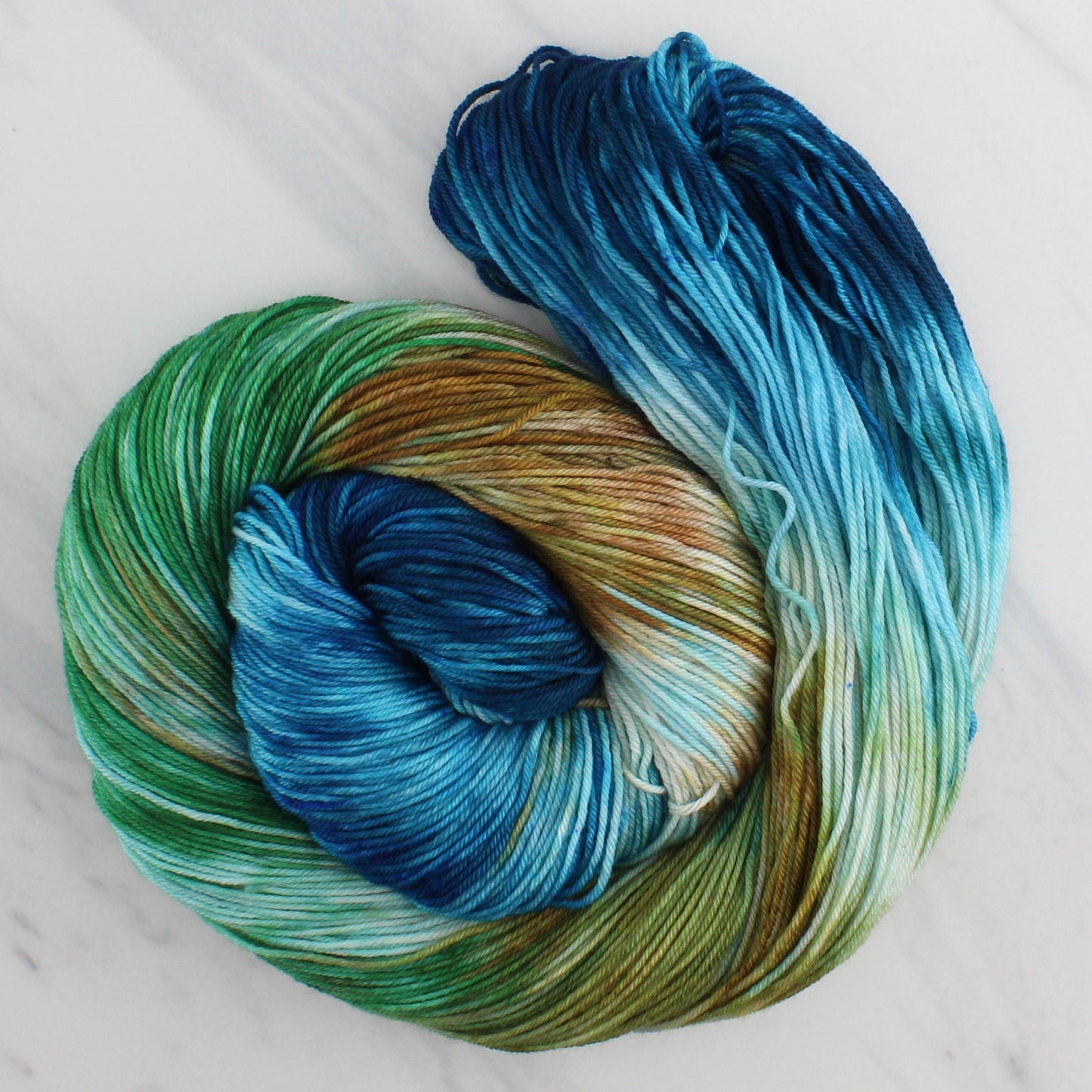 PLANET EARTH Hand Dyed on Sock Perfection - Block Variegated Palindrome Colorway
