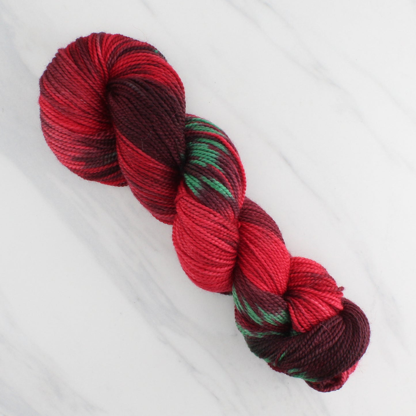 POINSETTIA Hand Dyed on Buttery Soft DK - Ikat Yarn