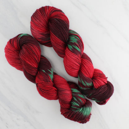 POINSETTIA Hand Dyed on Buttery Soft DK - Ikat Yarn