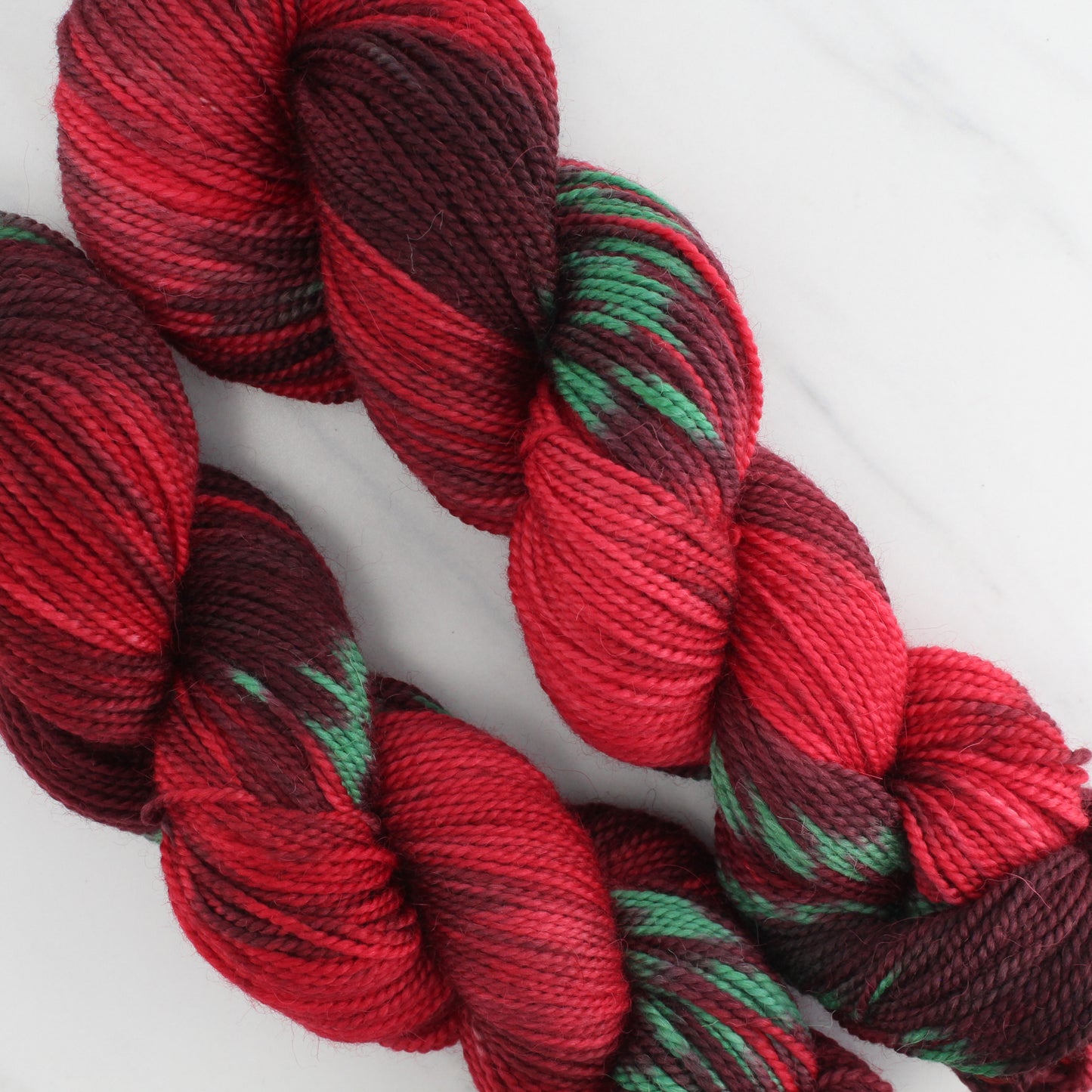 POINSETTIA Hand Dyed on Buttery Soft DK - Ikat Yarn
