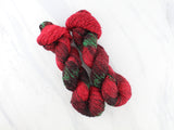 POINSETTIAS on Sparkly Merino Sock Yarn