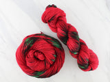 POINSETTIAS Hand-Dyed Yarn on Sock Perfection