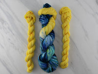 POOLS OF COLOR SHAWL by Deborah Bowanko - YARN SET #6 with Van Gogh's Starry Night on Sock Perfection and Sunflower Minis