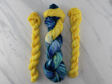 POOLS OF COLOR SHAWL by Deborah Bowanko - YARN SET #6 with Van Gogh's Starry Night on Sock Perfection and Sunflower Minis
