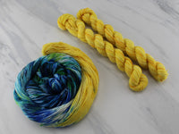 POOLS OF COLOR SHAWL by Deborah Bowanko - YARN SET #6 with Van Gogh's Starry Night on Sock Perfection and Sunflower Minis