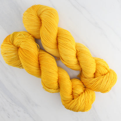 POPPY GOLD Hand Dyed on Sock Perfection - Semi-Solid Colorway