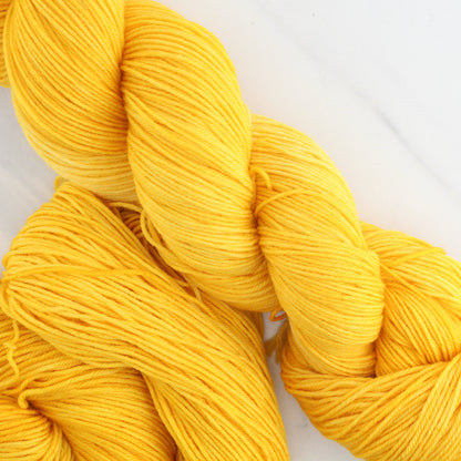 POPPY GOLD Hand Dyed on Sock Perfection - Semi-Solid Colorway