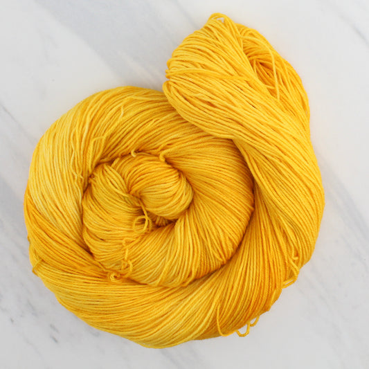 POPPY GOLD Hand Dyed on Sock Perfection - Semi-Solid Colorway