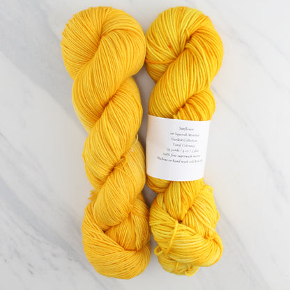 POPPY GOLD Hand Dyed on Sock Perfection - Semi-Solid Colorway