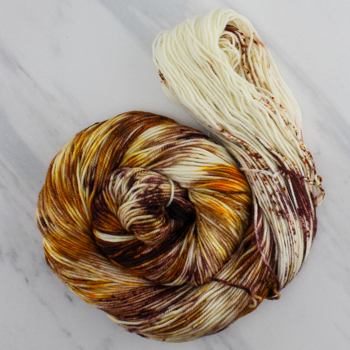 PUMPKIN SPICE LATTE Hand Dyed on Splendid Sport - Assigned Pooling Yarn