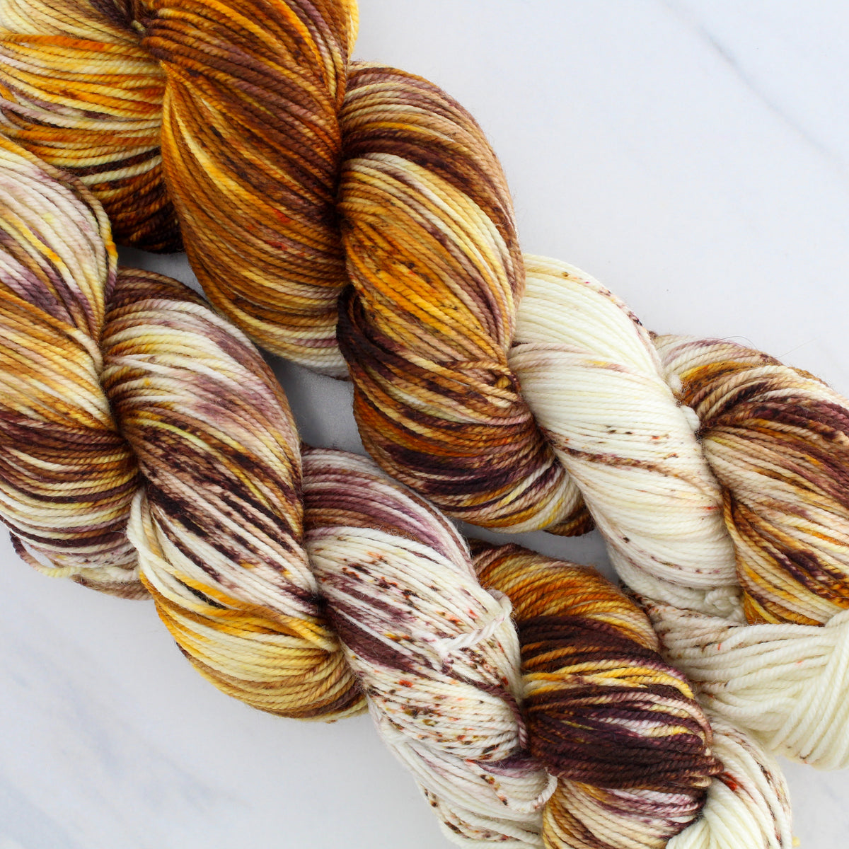 PUMPKIN SPICE LATTE Hand Dyed on Splendid Sport - Assigned Pooling Yarn