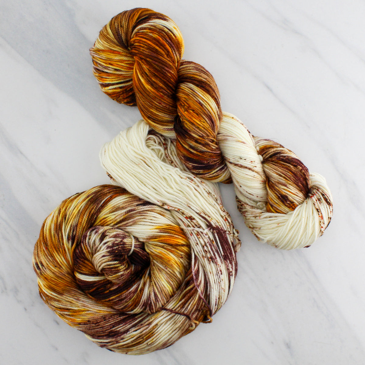 PUMPKIN SPICE LATTE Hand Dyed on Splendid Sport - Assigned Pooling Yarn