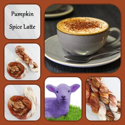 PUMPKIN SPICE LATTE - Yarn Dyed to Order - Assigned Pooling Colorway