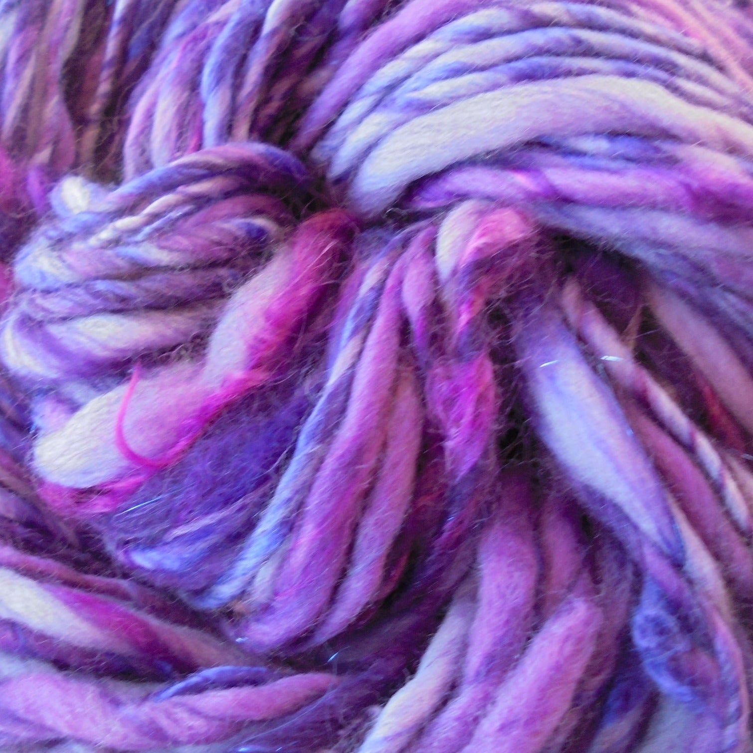 PURPLE DELIGHT Art Batts for Spinning and Felting - Purple Lamb