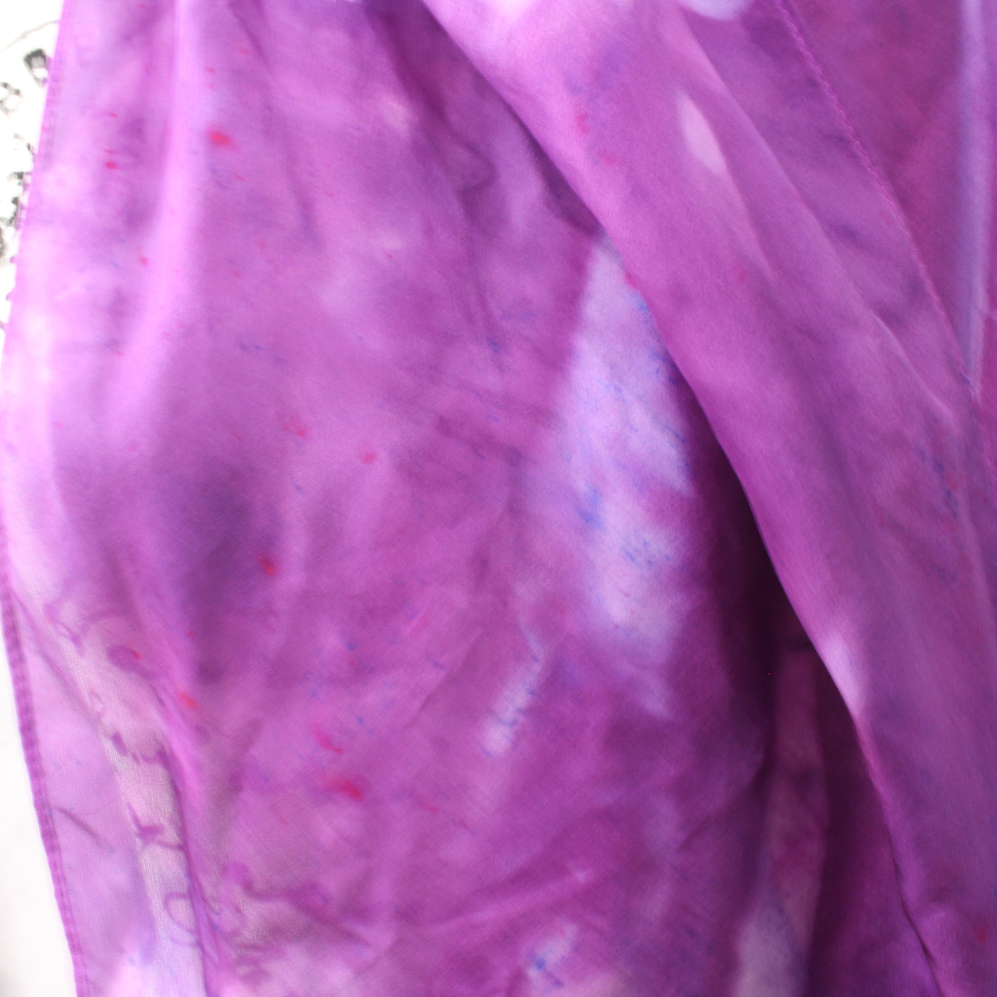 PURPLE DELIGHT Hand-Dyed Silk Scarf - 11 x 60 inches - Purple Lamb