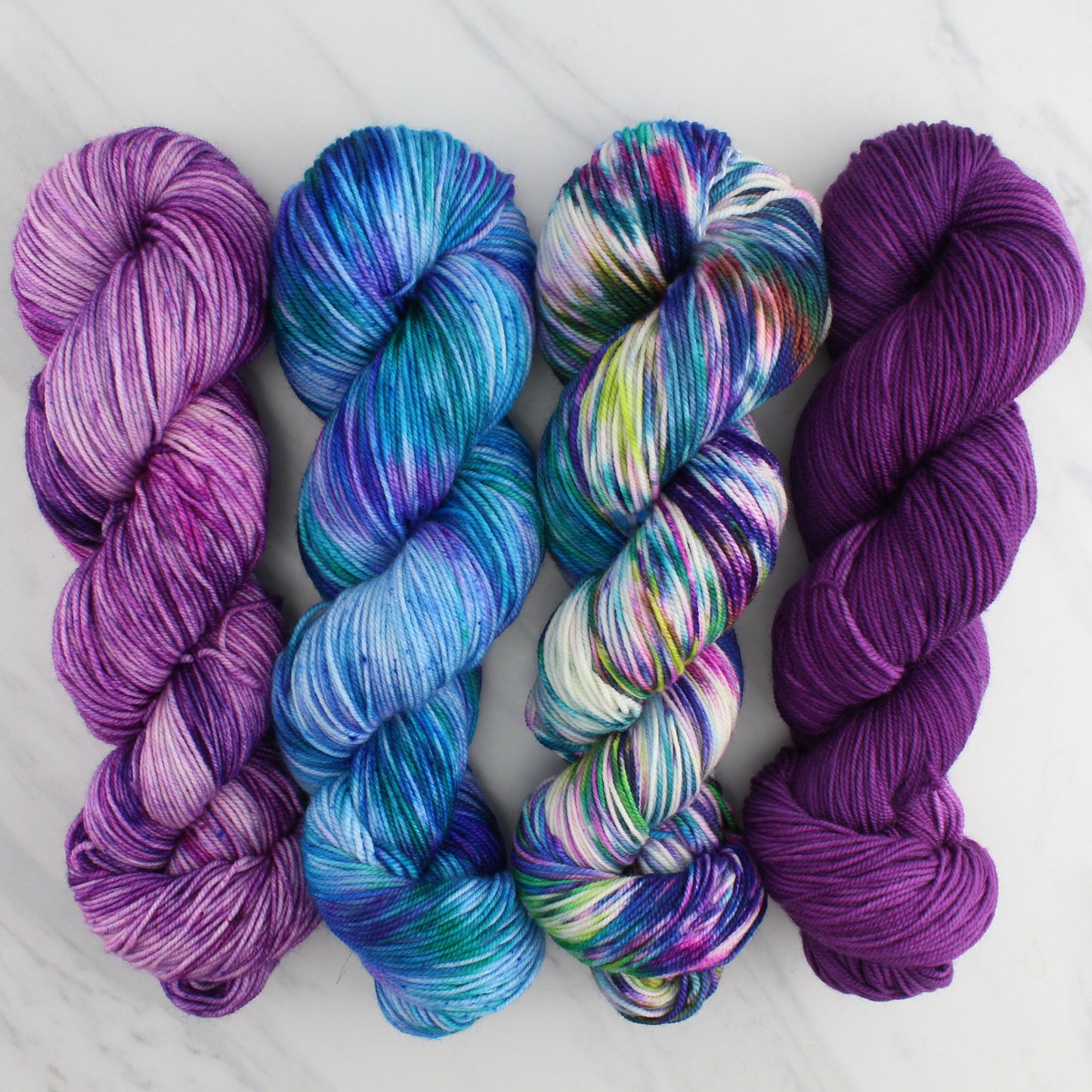 PURPLE DELIGHT Hand Dyed on Splendid Sport - Splashed and Speckled Yarn