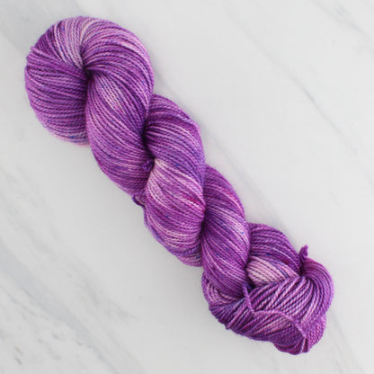 PURPLE DELIGHT Hand Dyed on Buttery Soft DK - Splashed & Speckled Yarn