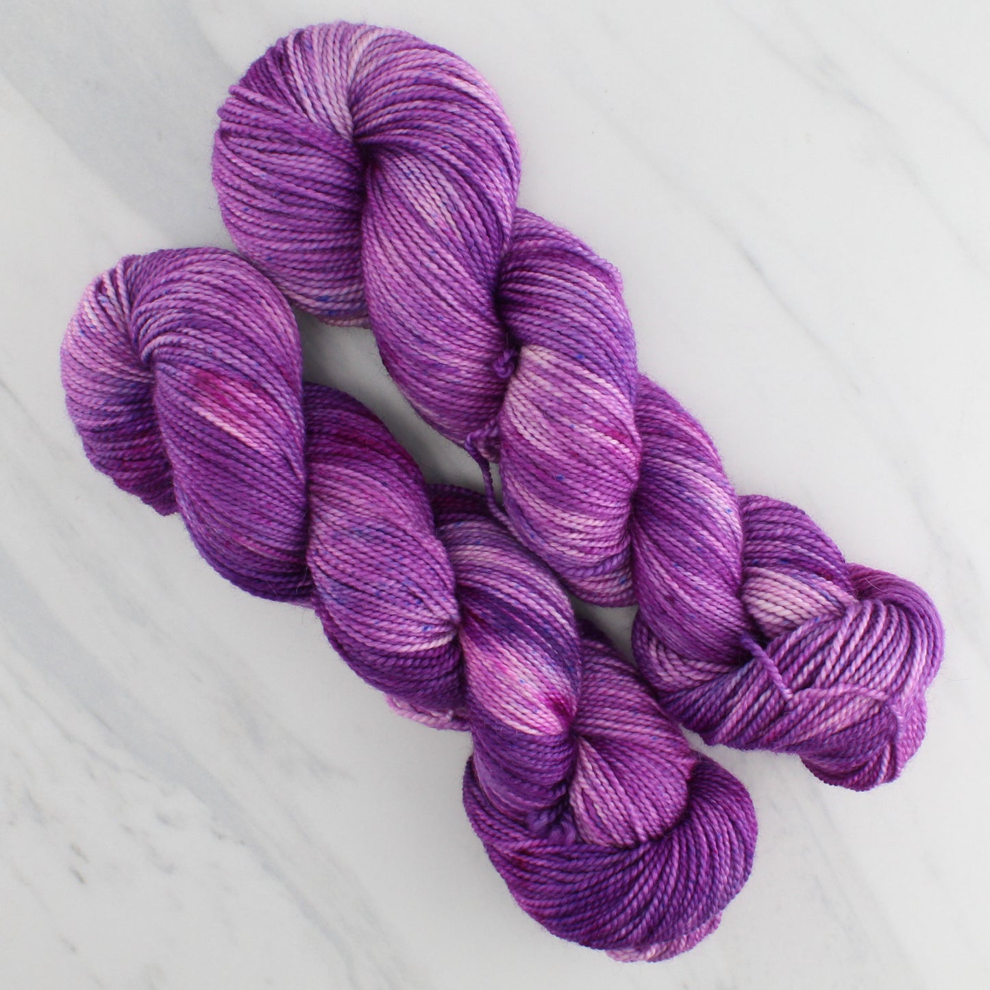 PURPLE DELIGHT Hand Dyed on Buttery Soft DK - Splashed & Speckled Yarn