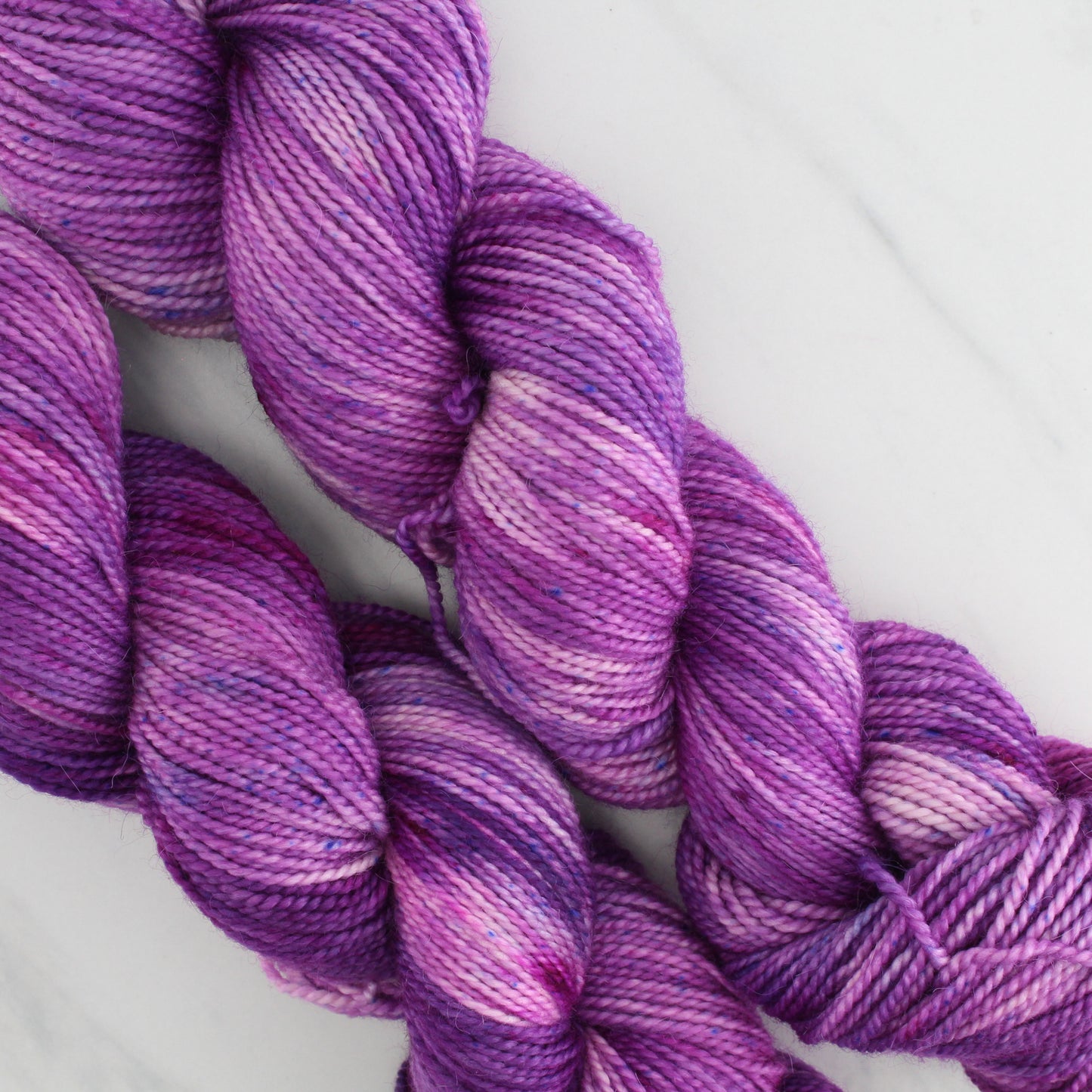 PURPLE DELIGHT Hand Dyed on Buttery Soft DK - Splashed & Speckled Yarn