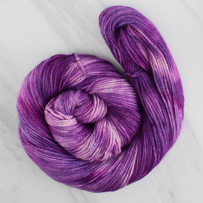 PURPLE DELIGHT Hand Dyed on Buttery Soft DK - Splashed & Speckled Yarn